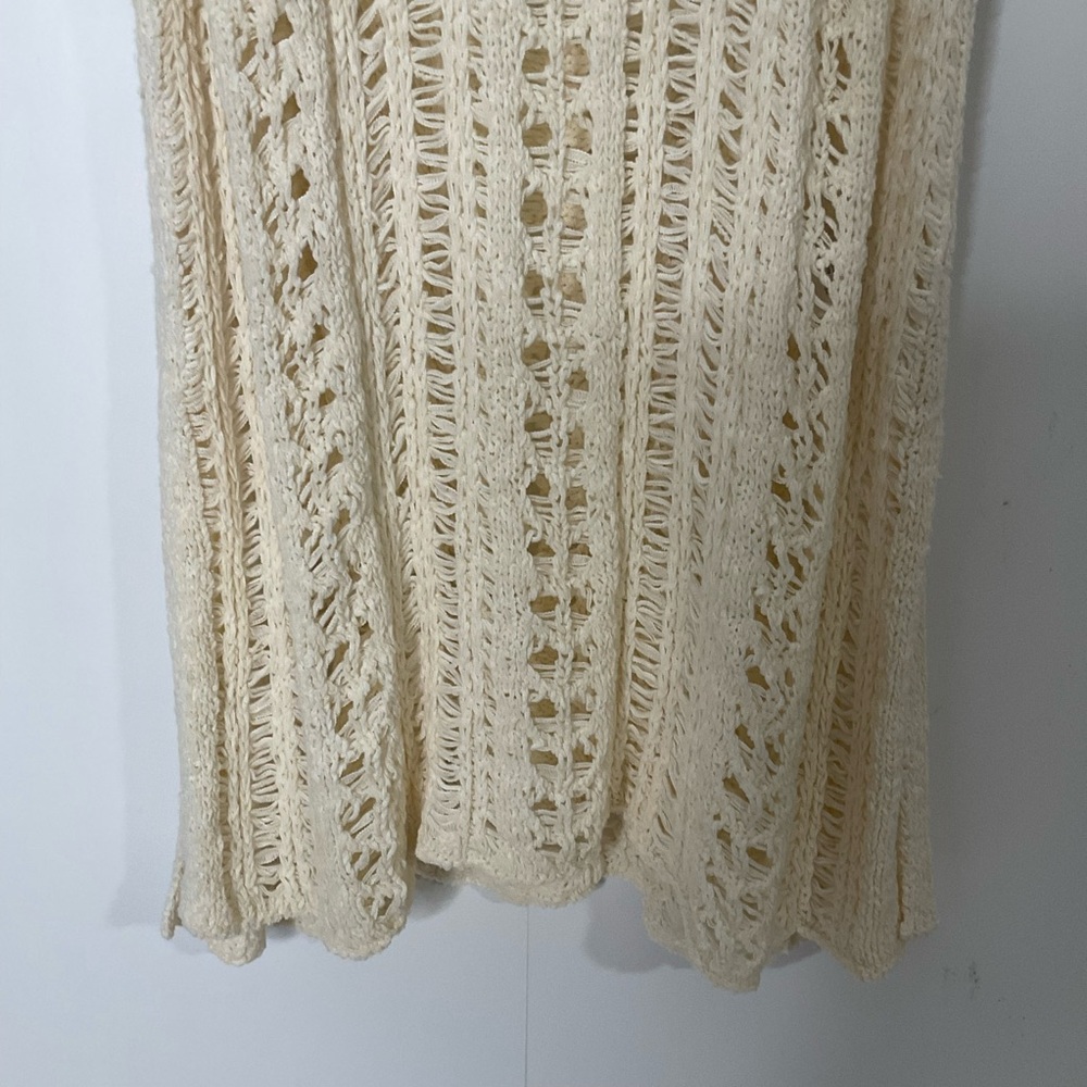 American Eagle Easy Open Stitch Weave Cream Sleeveless Knit Tank Top’ Sz XL NWTs - Picture 7 of 16